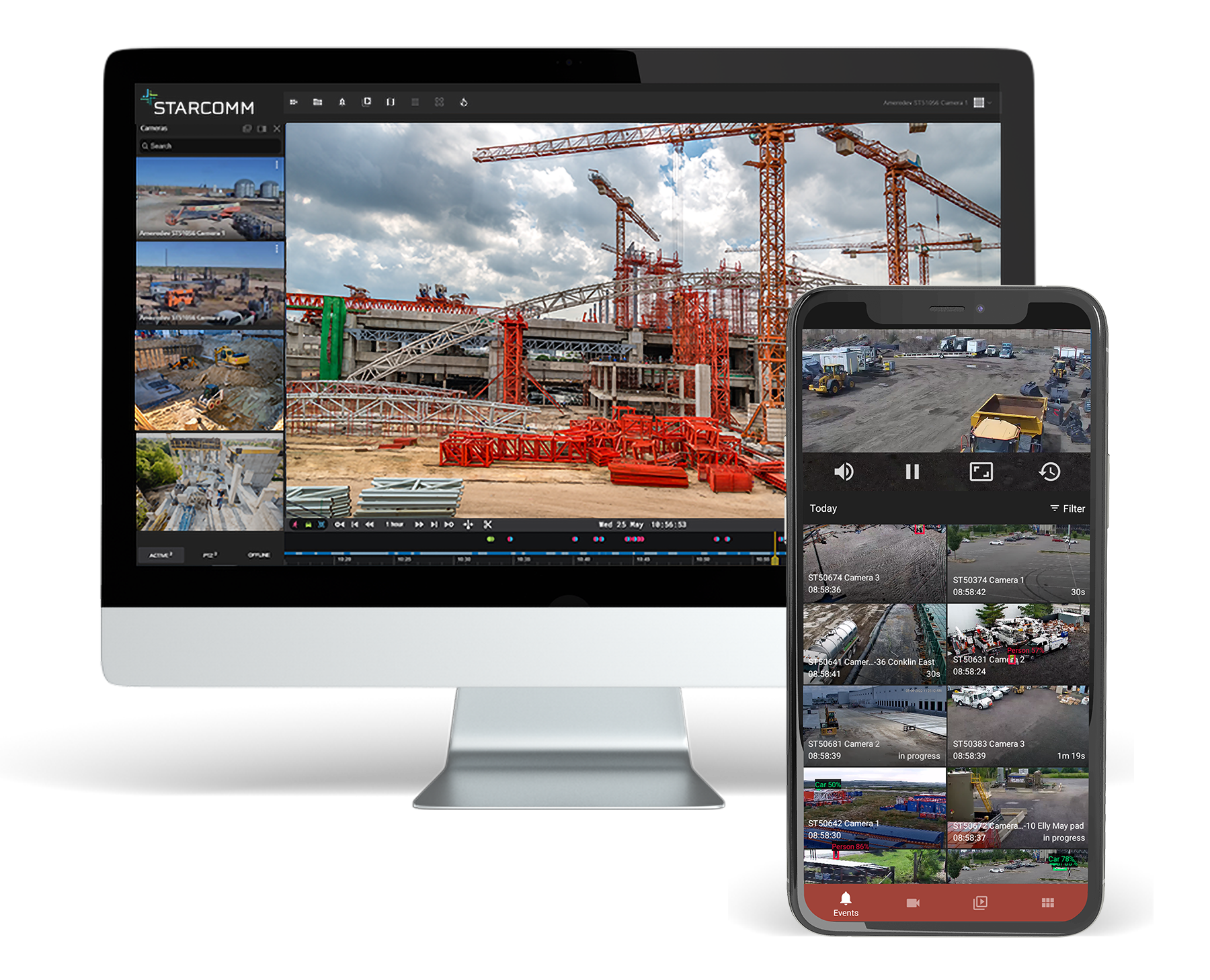 surveillance platform on mobile and desktop