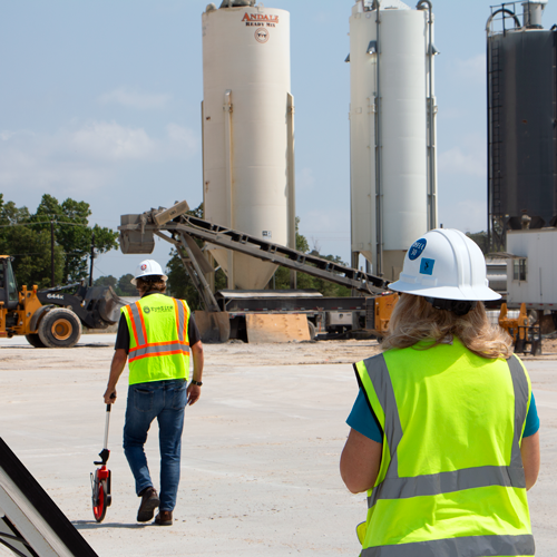 surveillance survey crew at construction site