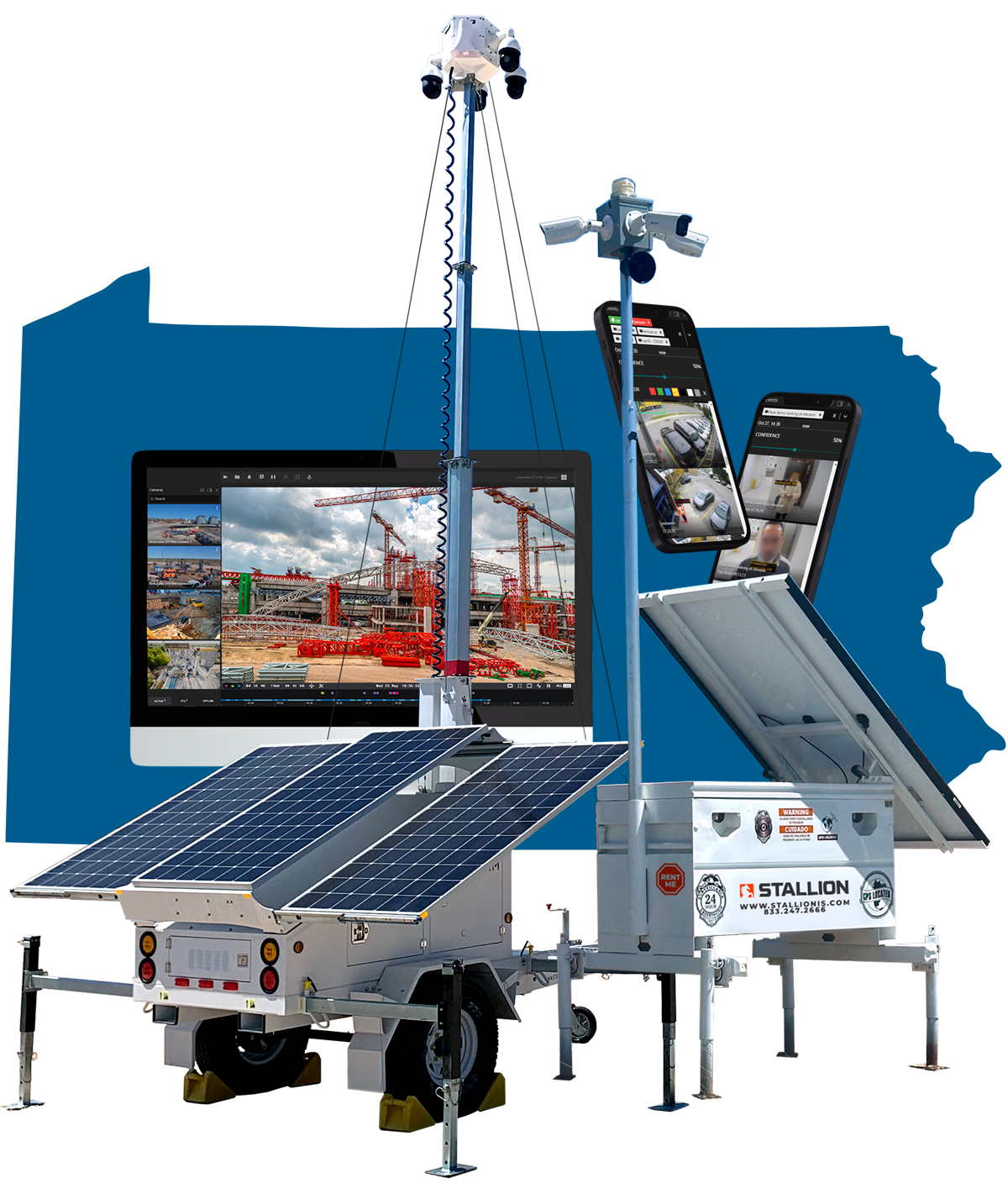 mobile surveillance trailer rental Pennsylvania