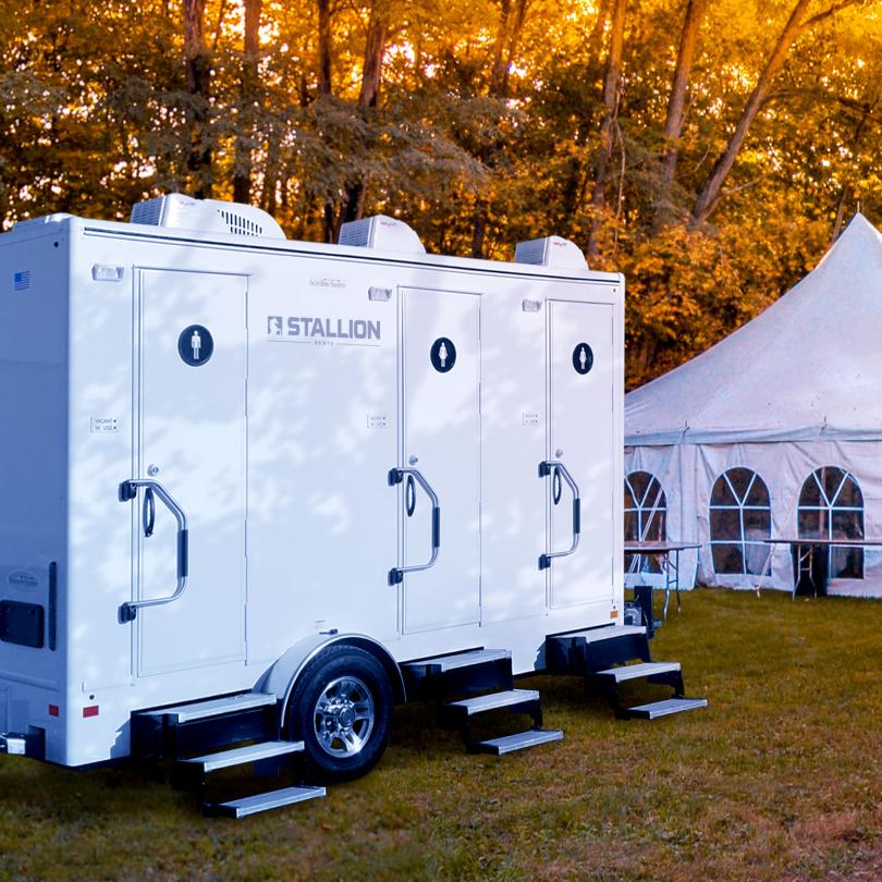 Portable toilet trailer